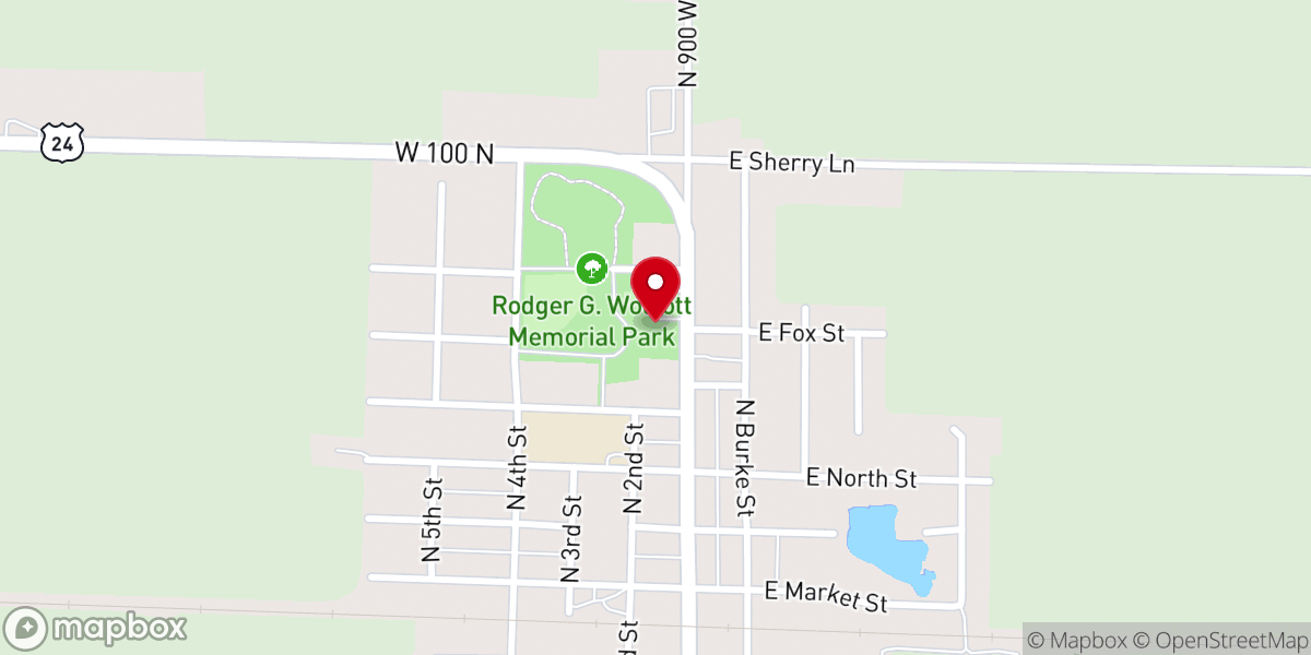Map showing location of Wolcott Park Community Building