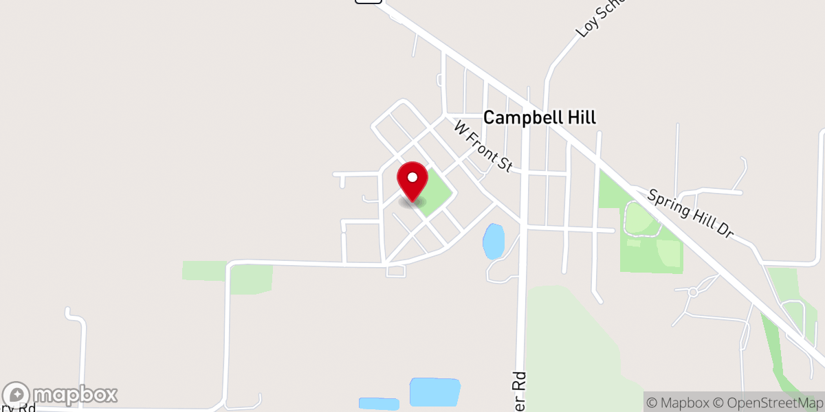 Map showing location of Campbell Hill Il