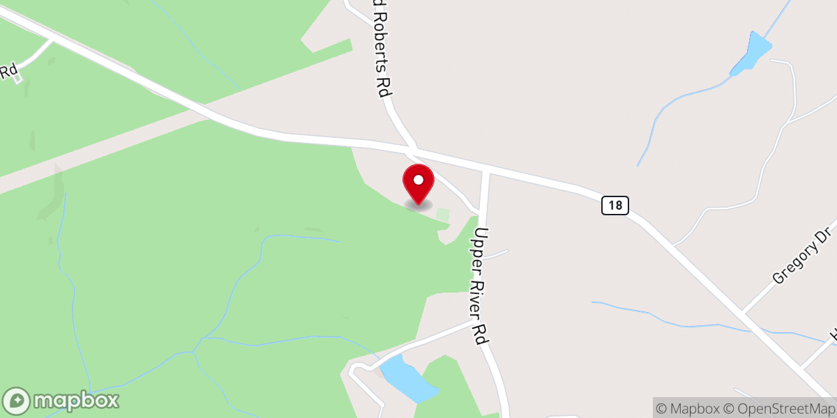 Map showing location of Sardis Church