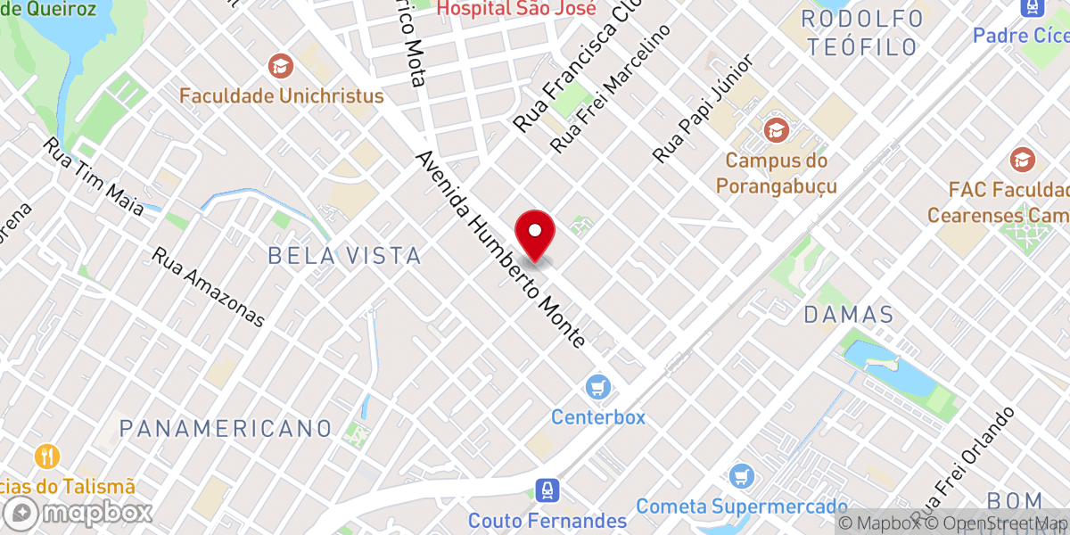 Map showing location of Igreja Matriz de Nossa Senhora de Salette