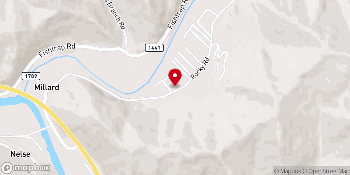 Map showing location of Louisa Primitive Baptist Church