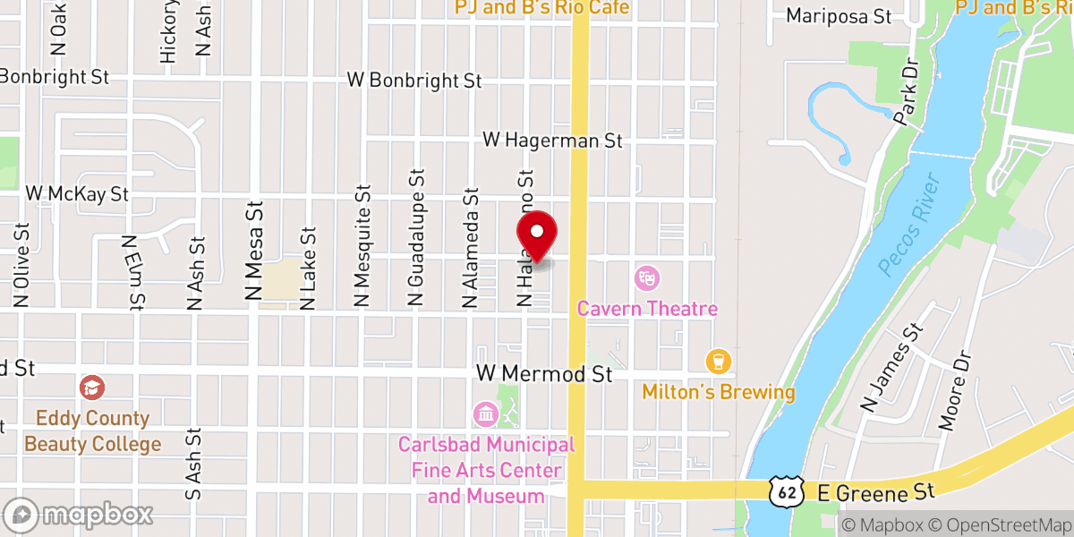 Map showing location of First Presbyterian Church