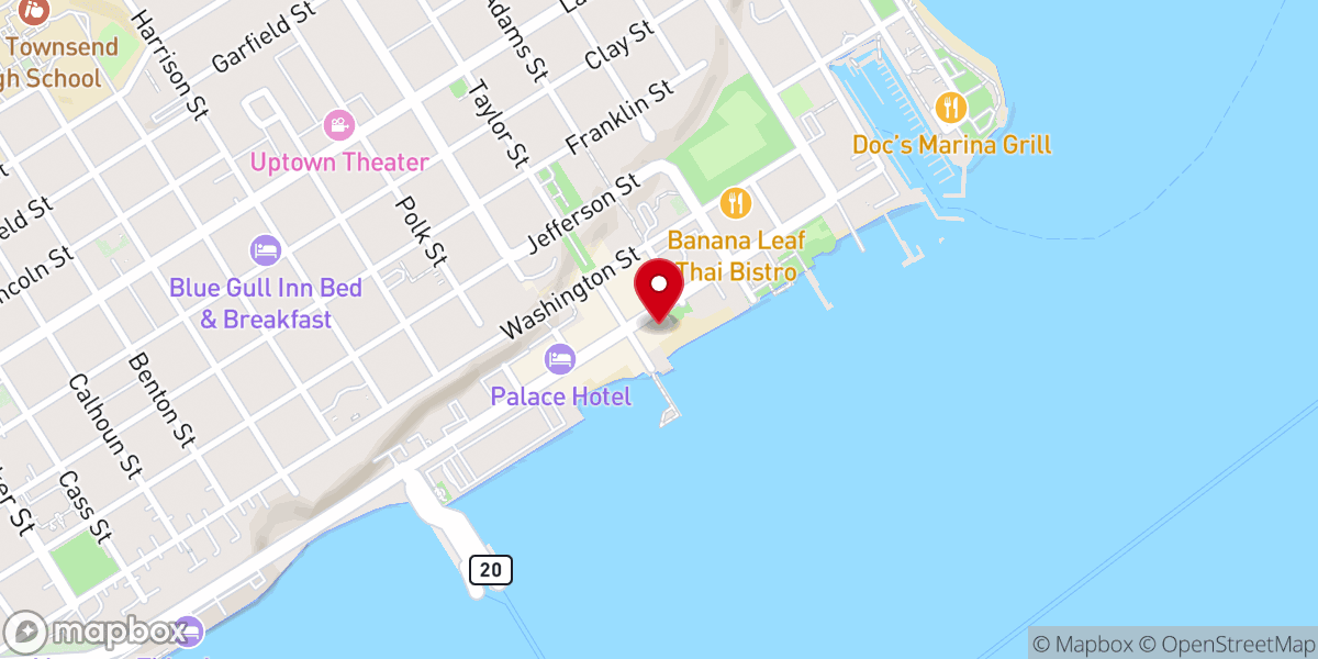 Map showing location of Sirens Pub