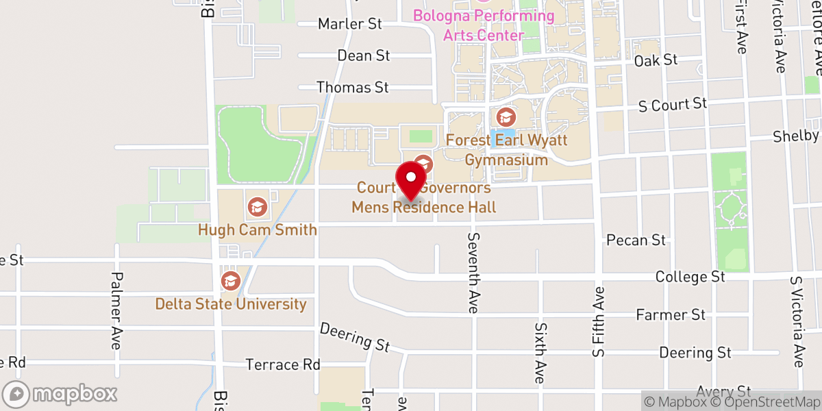 Map showing location of Immanuel Baptist Church