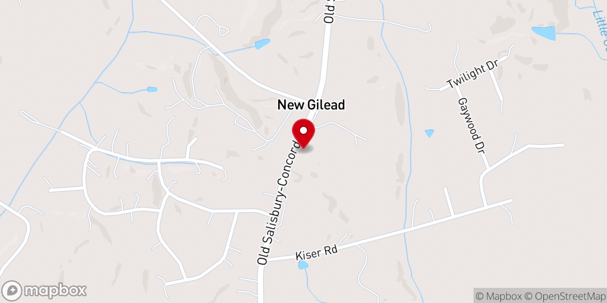 Map showing location of Mt Carmel United Methodist Church