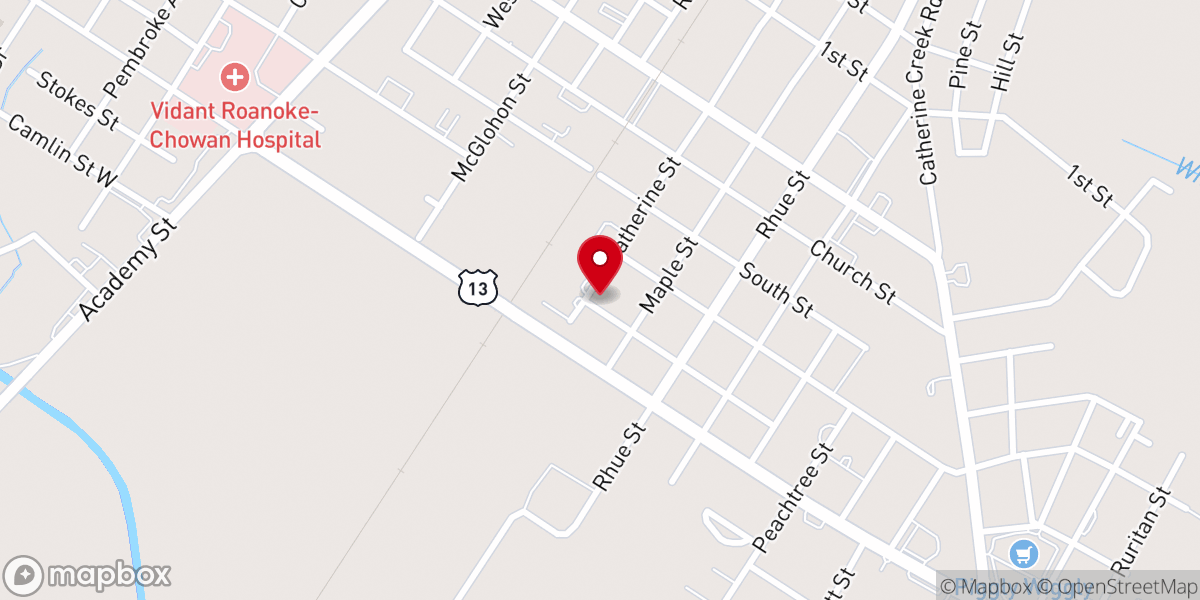 Map showing location of Piney Wood Chapel Baptist Church