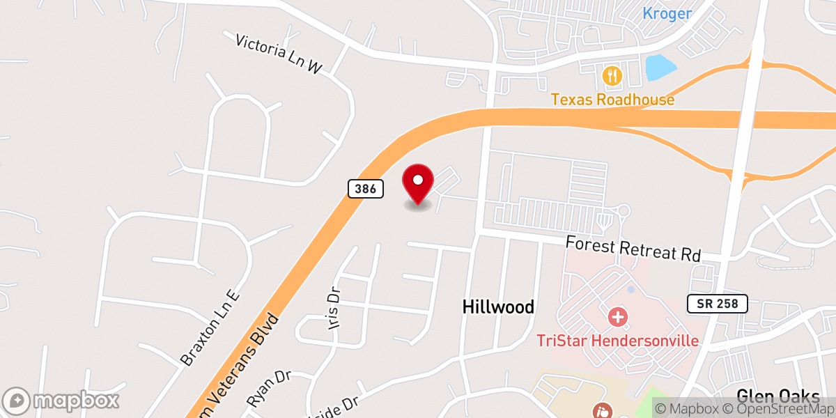 Map showing location of Trinity Baptist Church