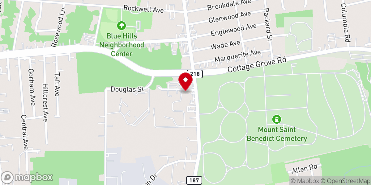 Map showing location of Prayer & Praise Fellowship