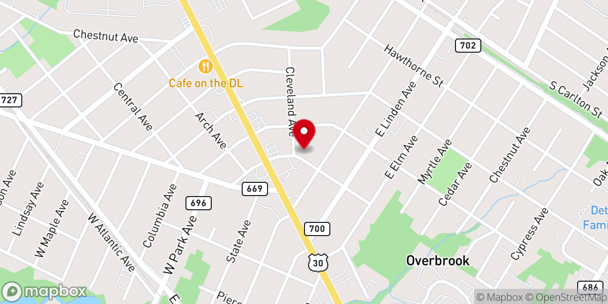 Map showing location of SVDP - Our Lady of Guadalupe Parish - Food Distribution Center