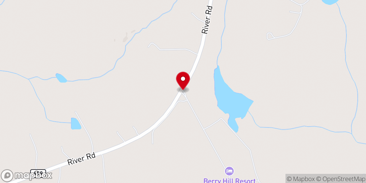 Map showing location of The Berry Hill Resort & Conference Center
