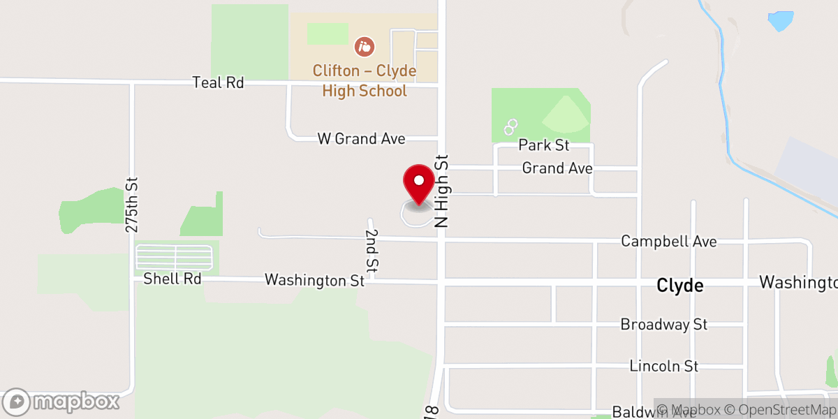 Map showing location of St John the Baptist Catholic Church