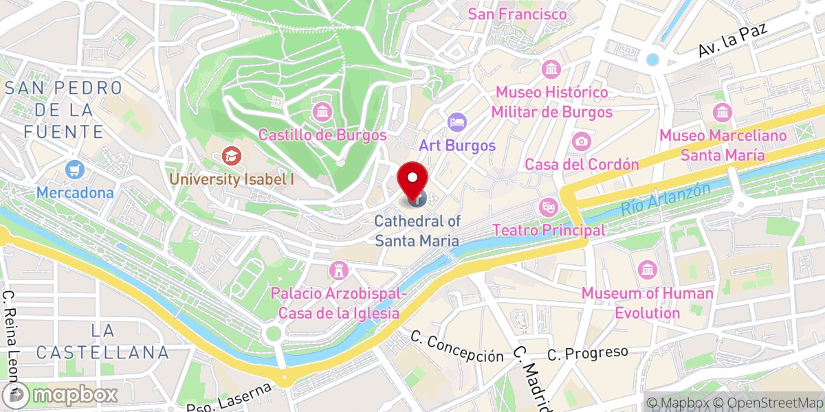 Map showing location of Capilla de la Presentación
