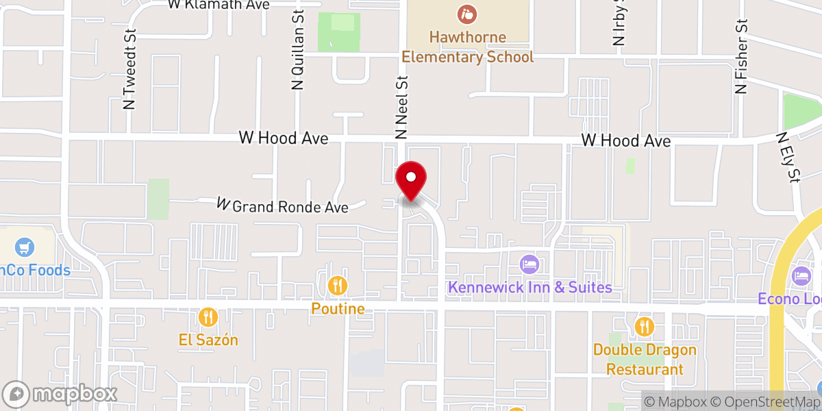 Map showing location of Tri-City Free Will Baptist Church