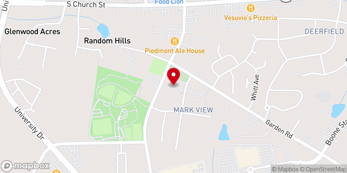 Map showing location of St. Mark's Community Church