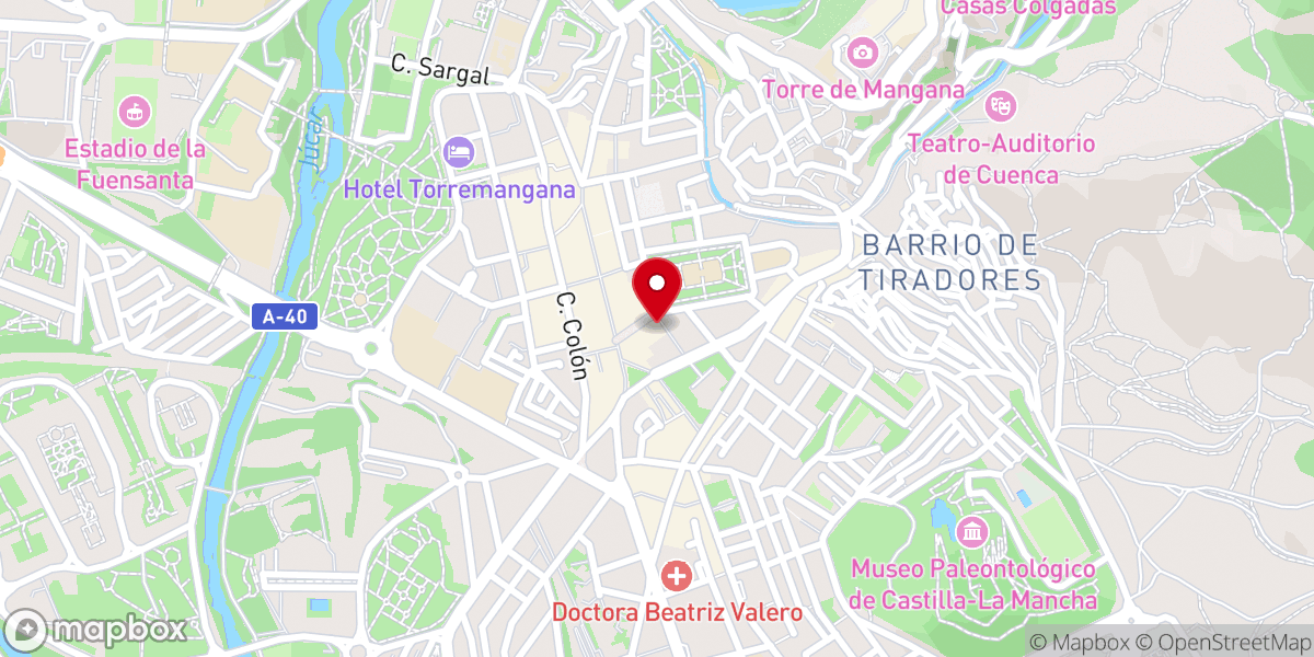 Map showing location of Hospitalidad Diocesana Nuestra Señora de Lourdes