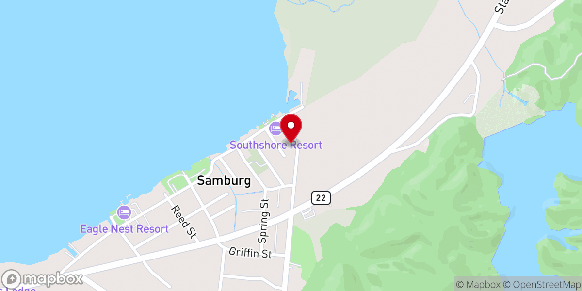 Map showing location of Samburg Assembly of God
