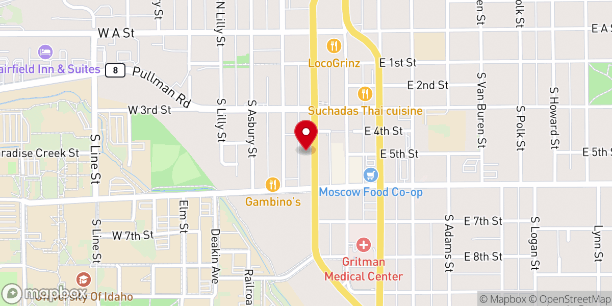 Map showing location of Emmanuel Reformed Church