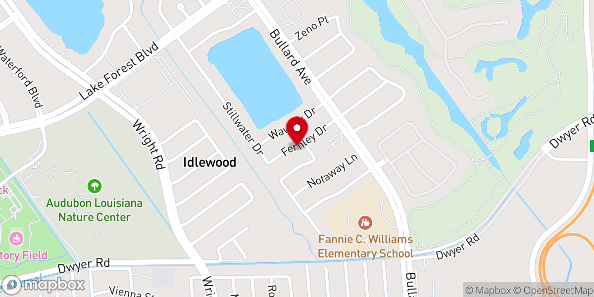 Map showing location of Move for Less Metairie