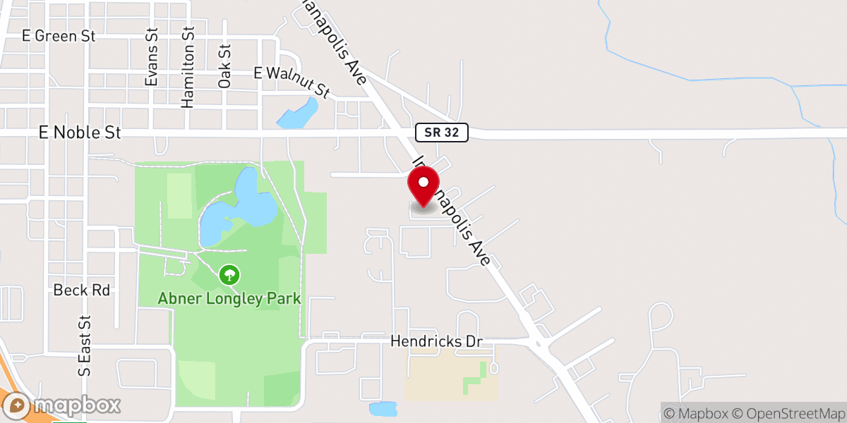 Map showing location of Lebanon Church of Christ