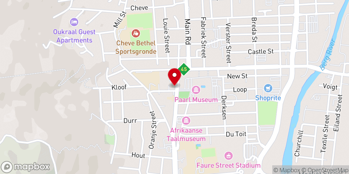 Map showing location of PAARL FAMILY CHURCH