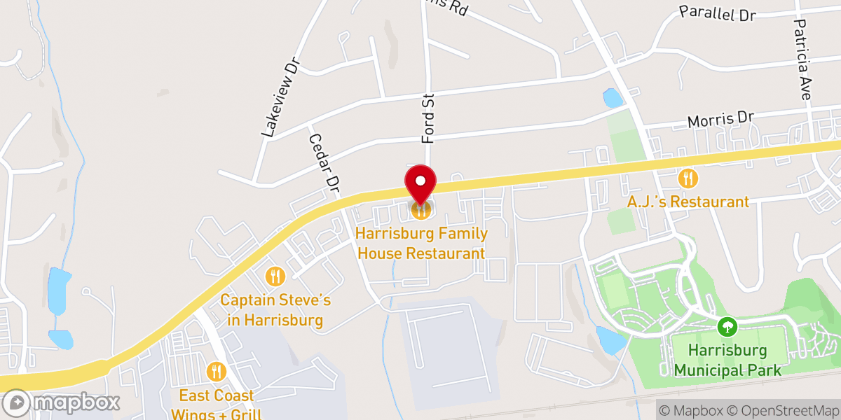 Map showing location of Harrisburg Family House