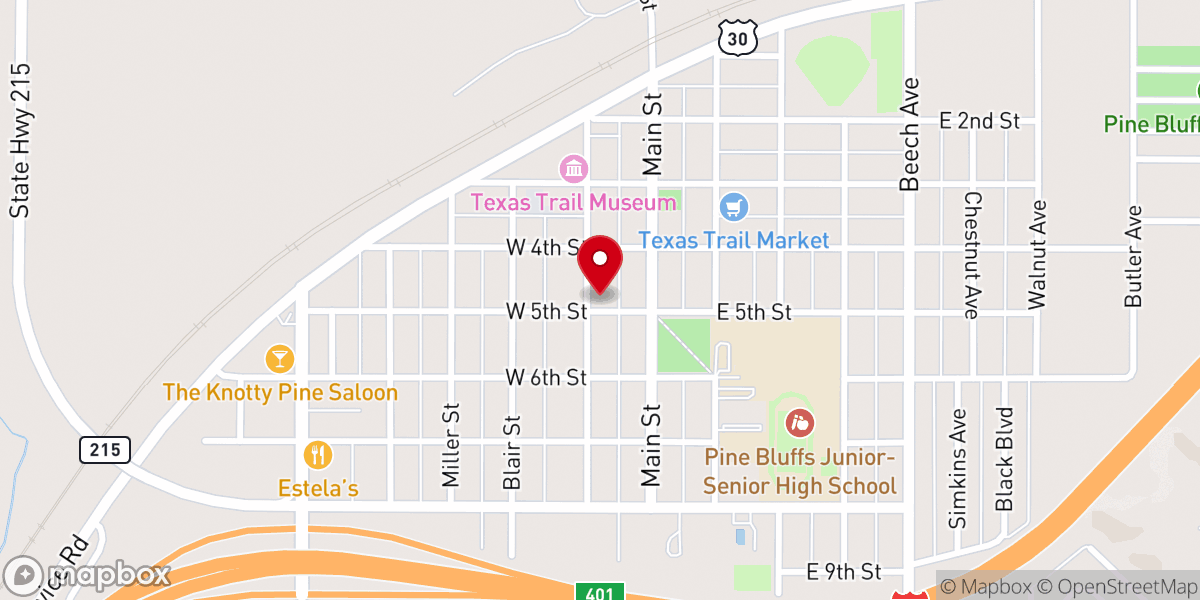 Map showing location of Assembly of God
