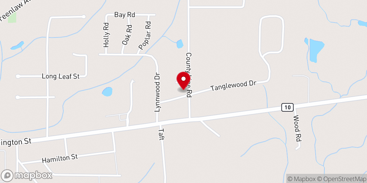 Map showing location of Grace Baptist Church