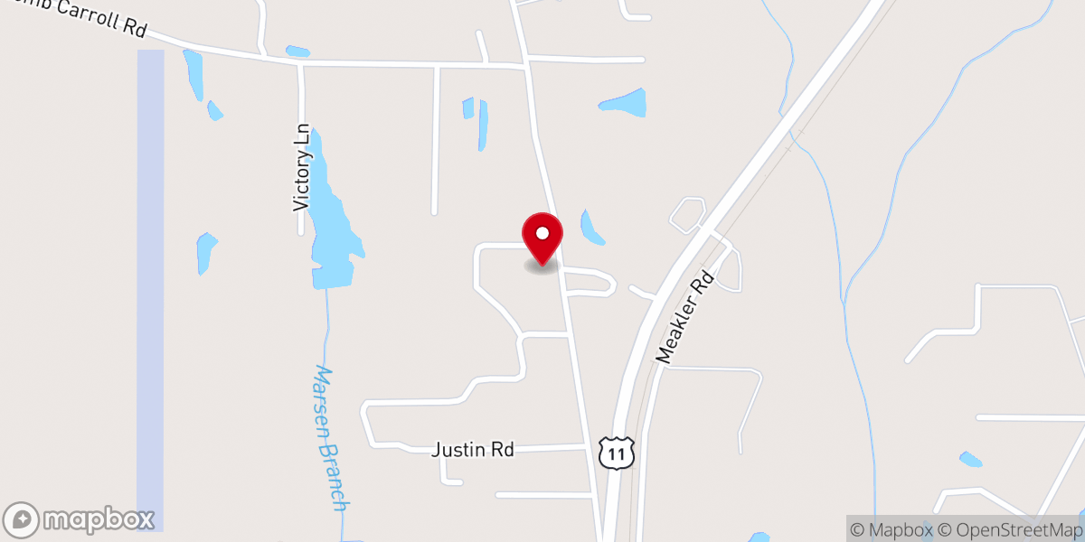 Map showing location of St. Oaks Care Center