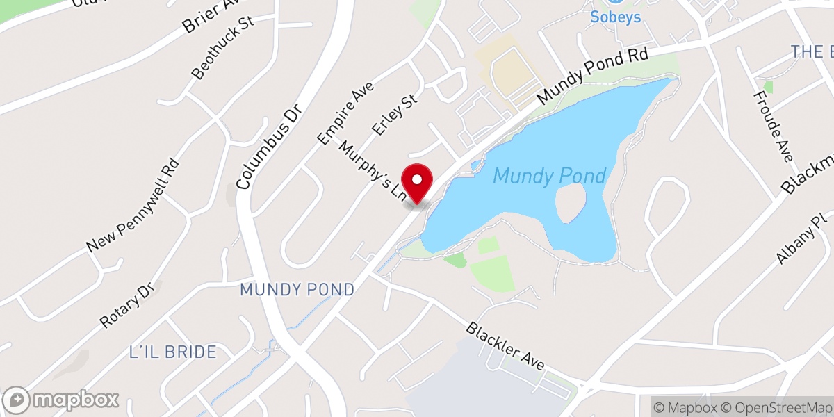 Map showing location of St. John's, NL
