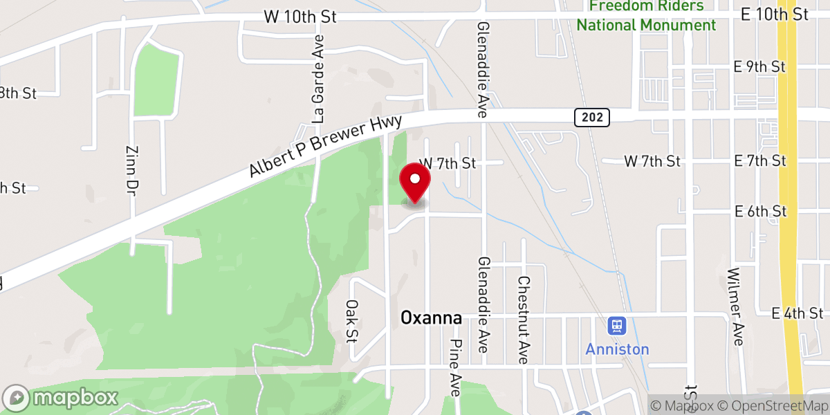 Map showing location of Bible Methodist Church