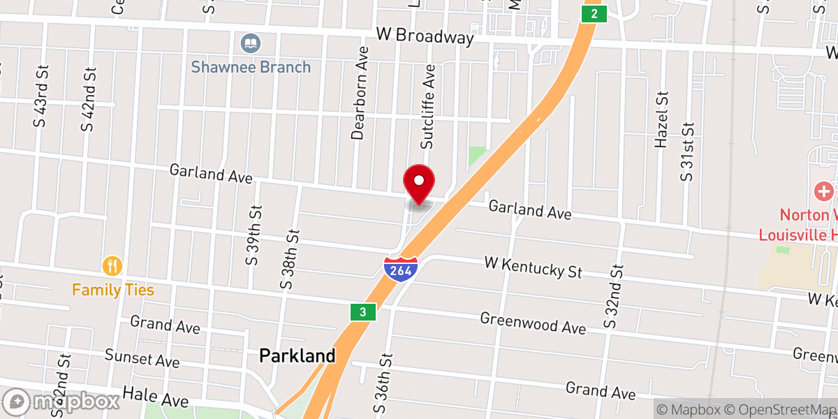 Map showing location of Bethel Baptist Church