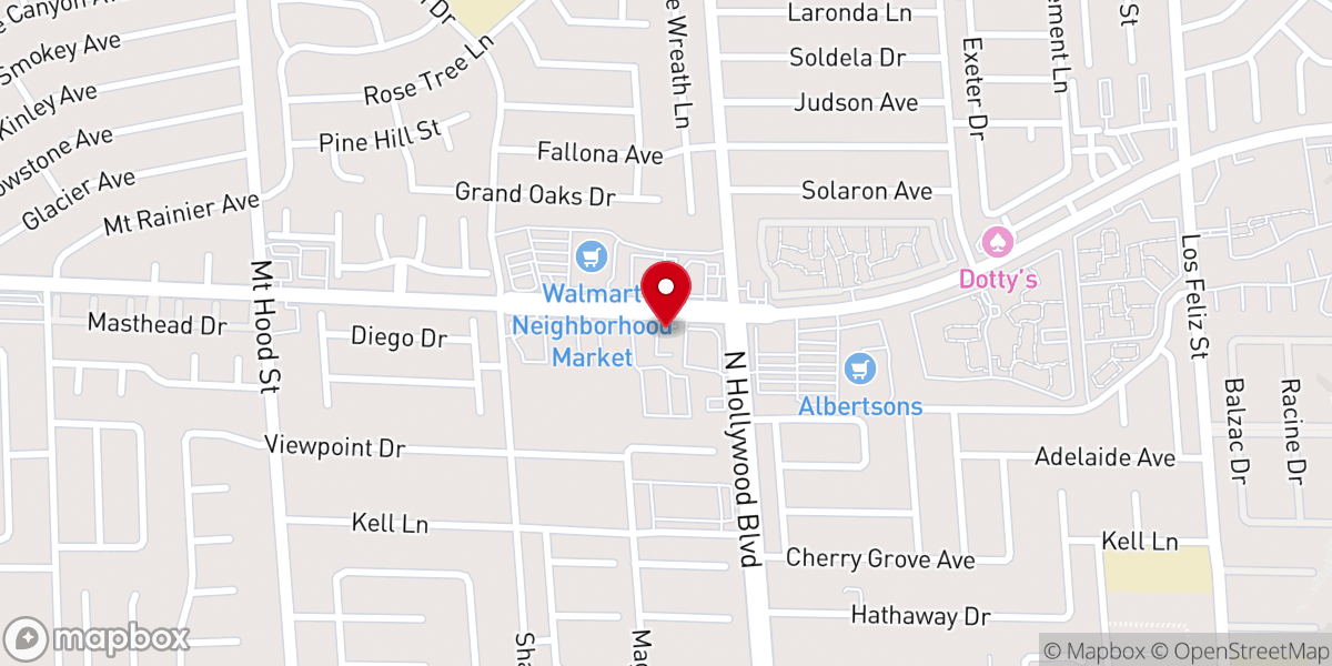 Map showing location of Victory Outreach Sunrise Manor