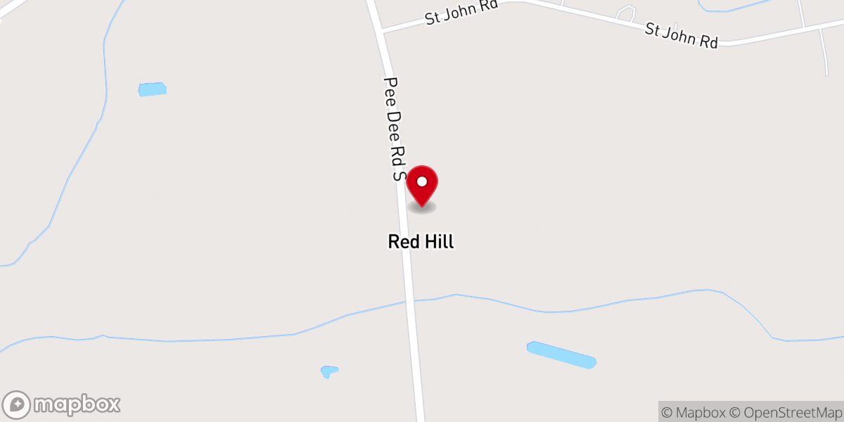 Map showing location of Red Hill Southern Methodist