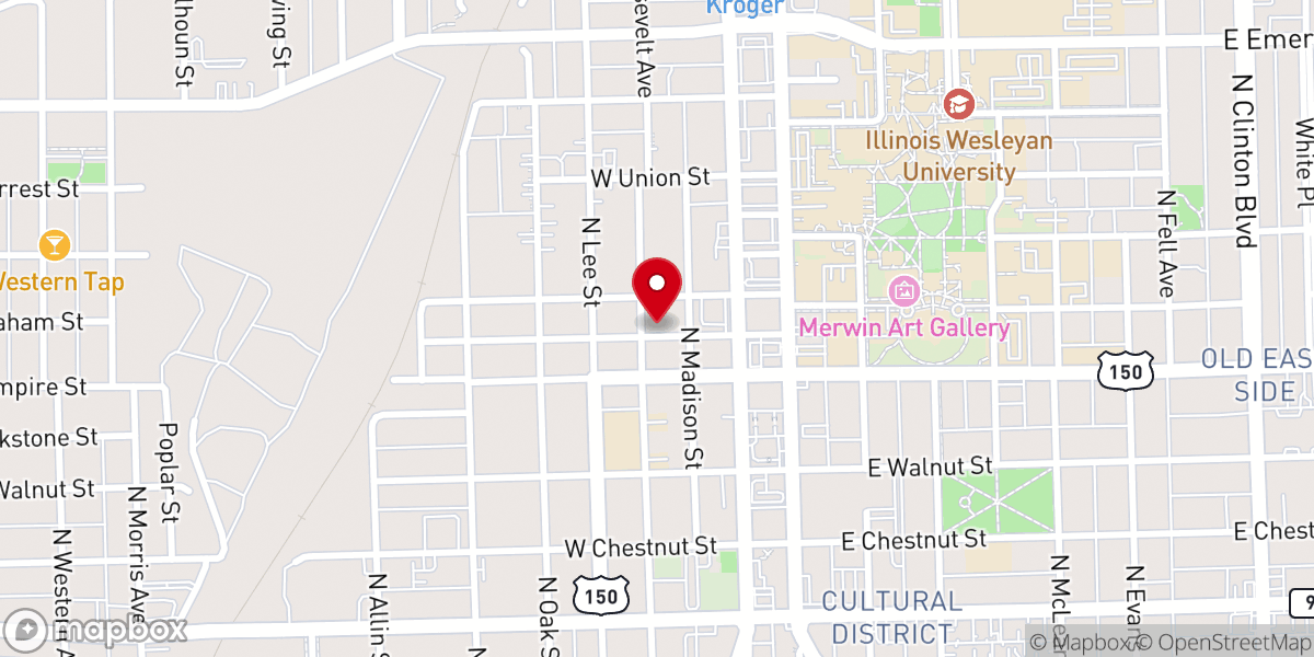 Map showing location of Loving Missionary Baptist Church