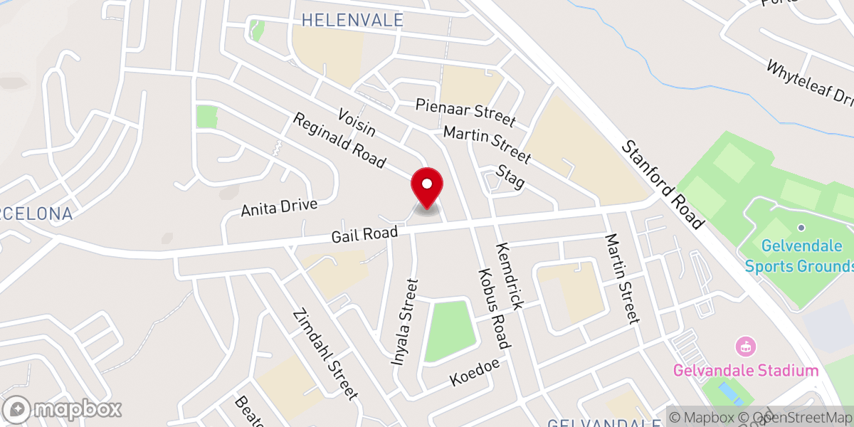 Map showing location of Wesley Methodist Church (Gelvandale)