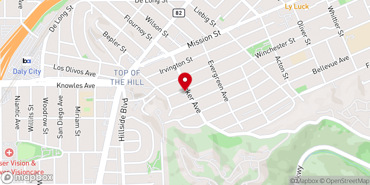 Map showing location of Golden Gate Korean Presbyterian Church