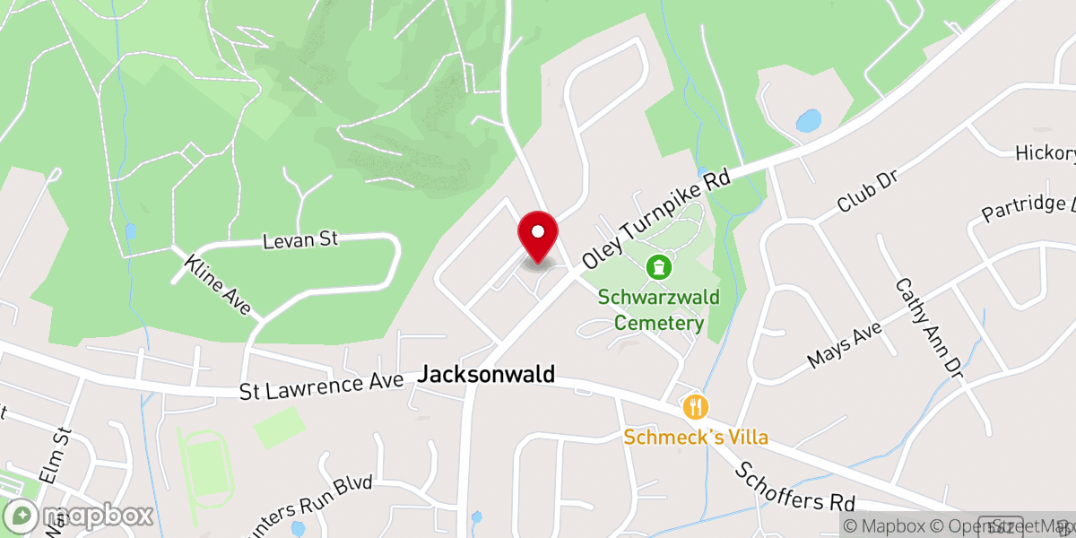 Map showing location of Schwarzwald Lutheran Church