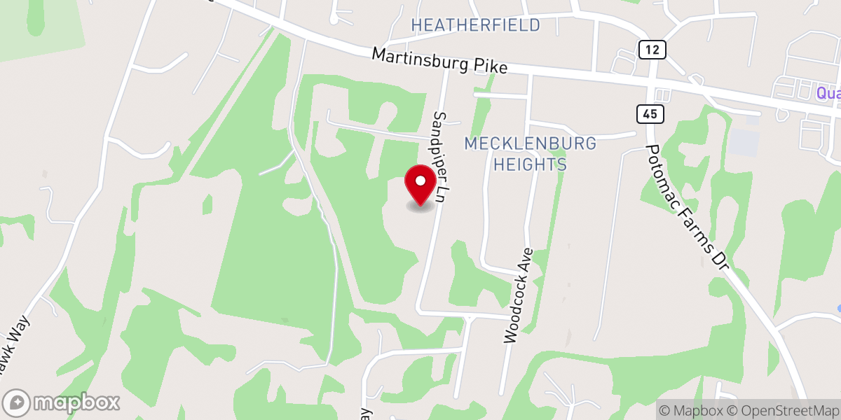 Map showing location of Galilean Baptist Church