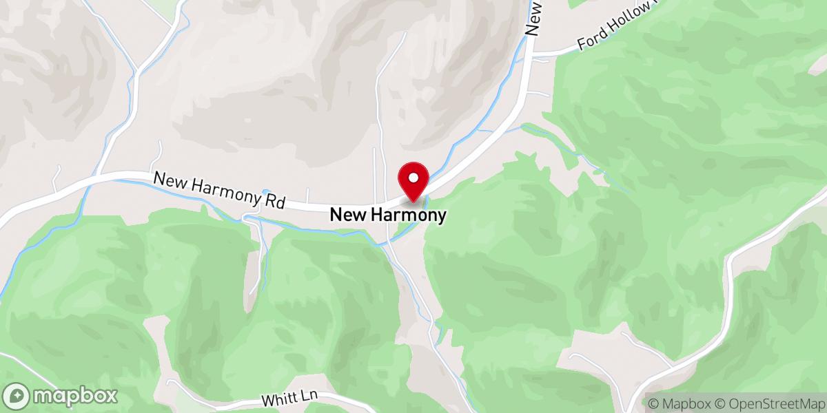 Map showing location of New Harmony Missionary Baptist Church