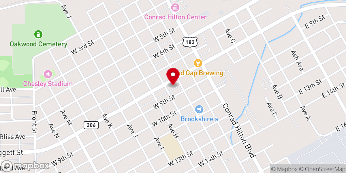 Map showing location of Sandy Creek Community Church
