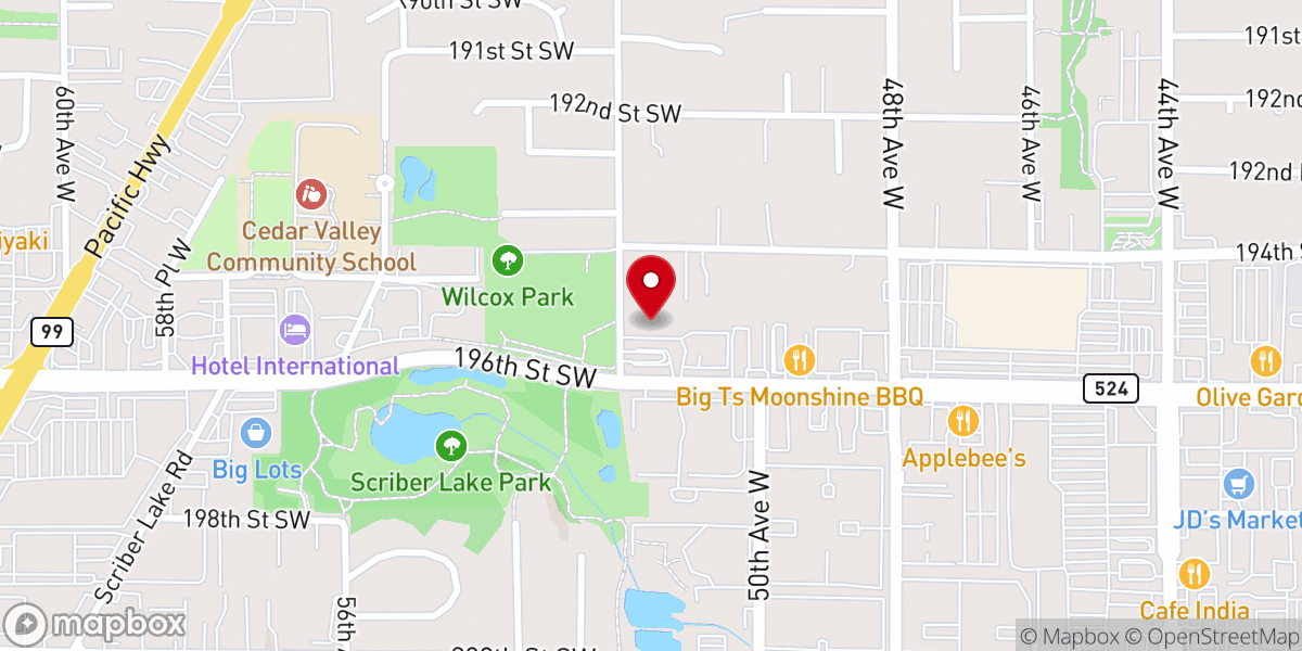 Map showing location of Redeemer Church Lynnwood