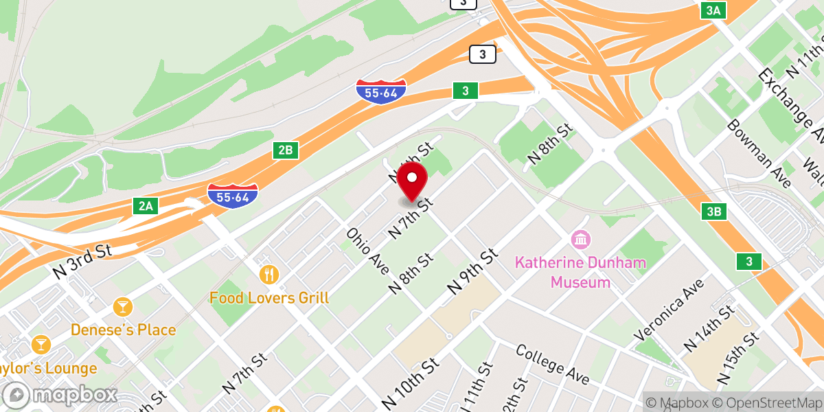 Map showing location of Summit Avenue Missionary Baptist Church