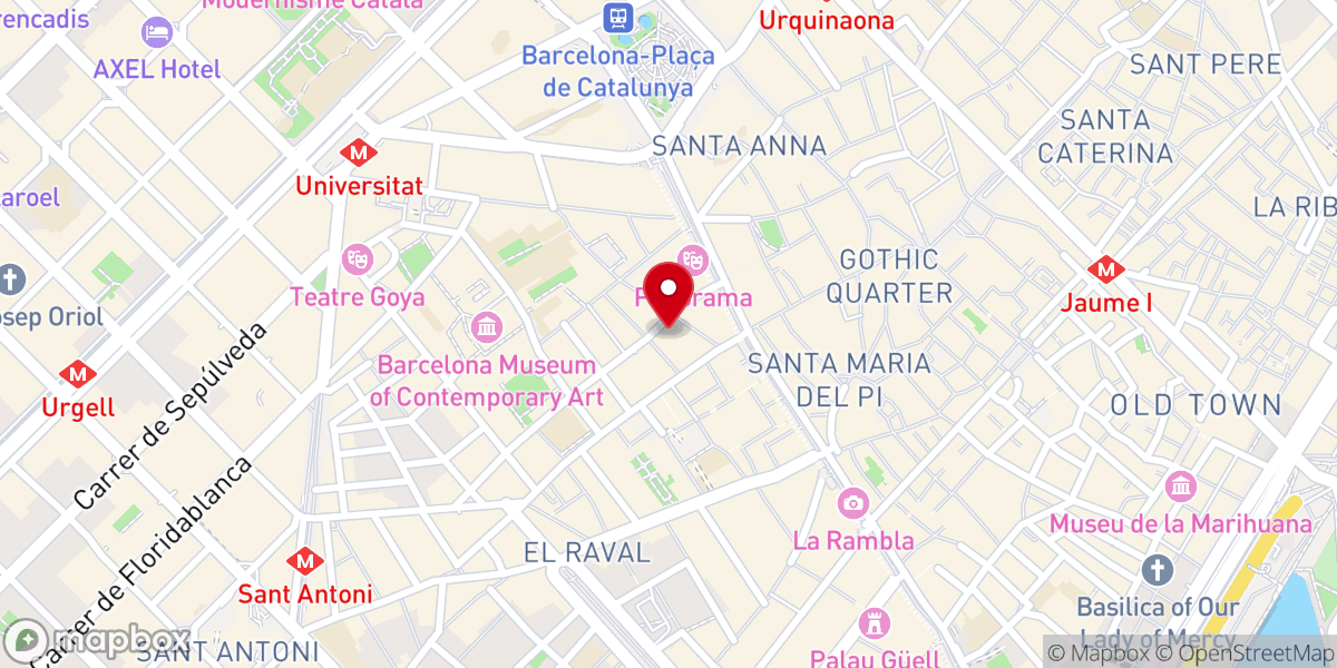 Map showing location of sagrada familia