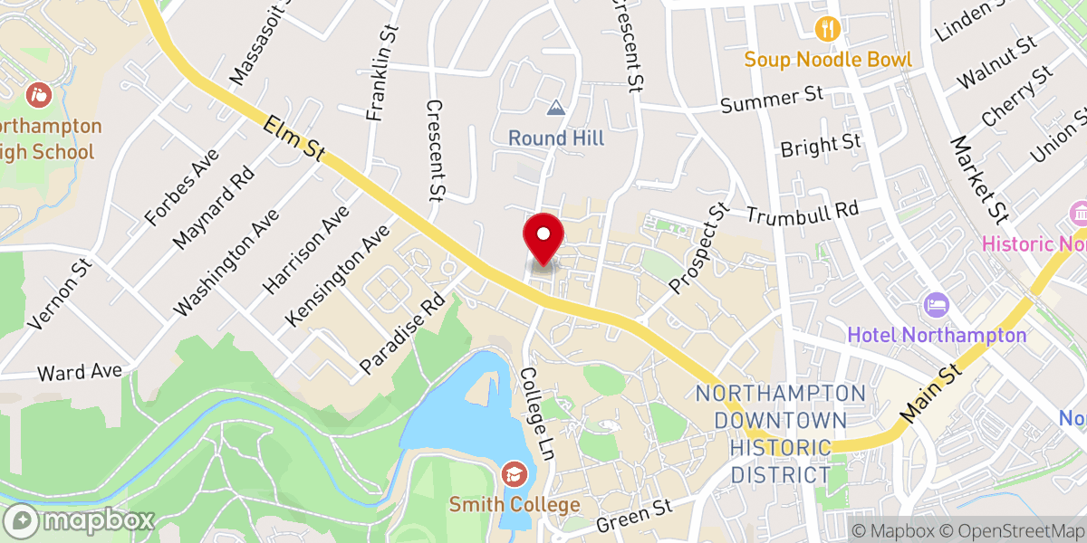 Map showing location of Center for Religious and Spiritual Life, Smith College