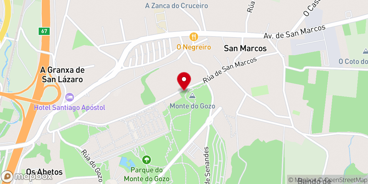 Map showing location of Capilla de San Marcos