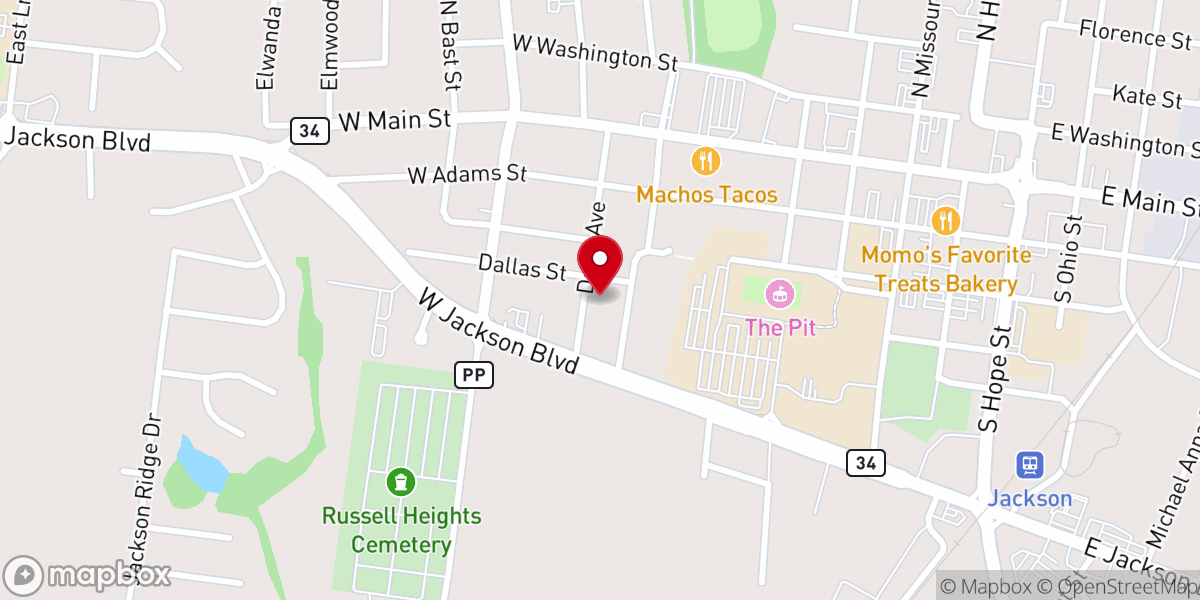 Map showing location of St John the Theologian Orthodox Church