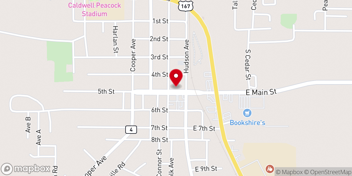 Map showing location of His Hands Outreach Ministry - Food Distribution Center