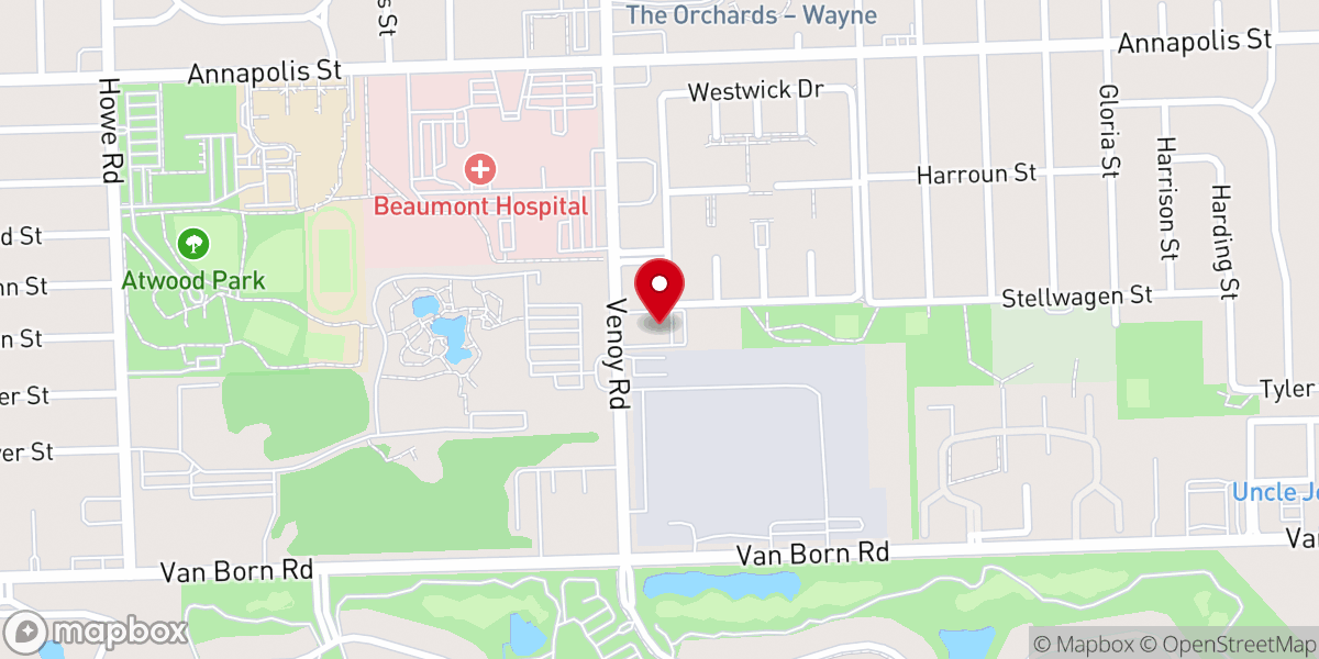 Map showing location of Faith Community Center
