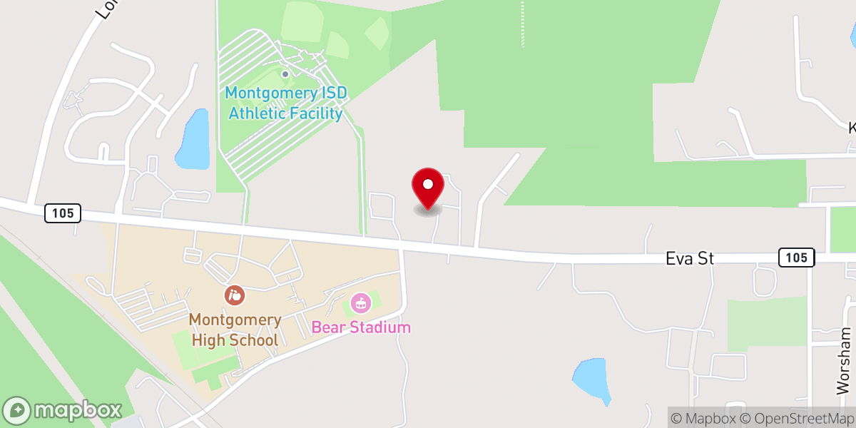 Map showing location of Montgomery United Methodist Church