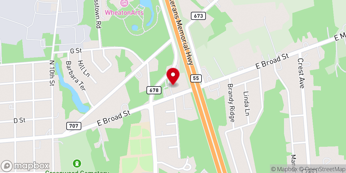 Map showing location of Calvary Bible Baptist Church